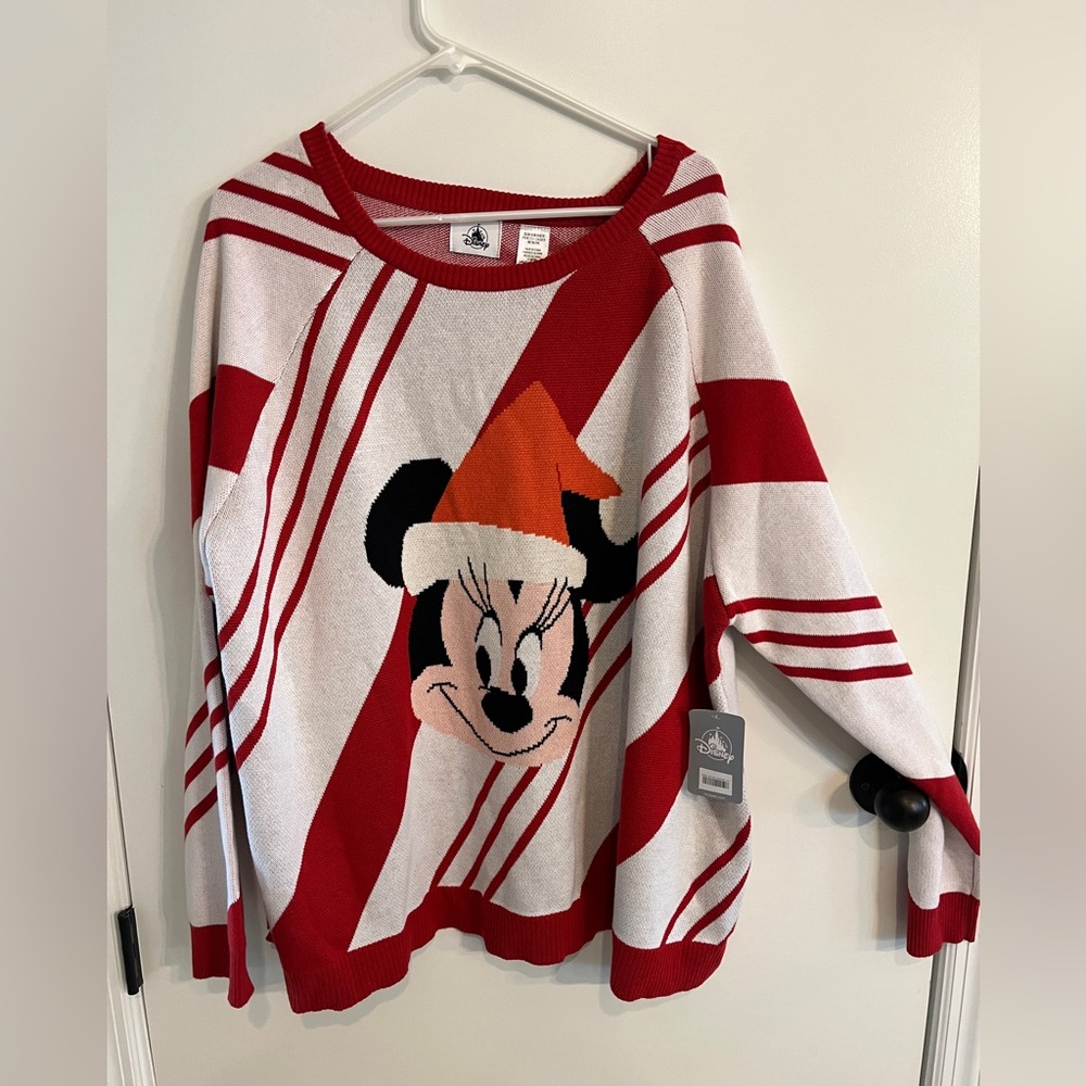 Women’s size XL NWT Oversized Disney Minnie Mouse Holiday Sweater - Picture 1 of 4